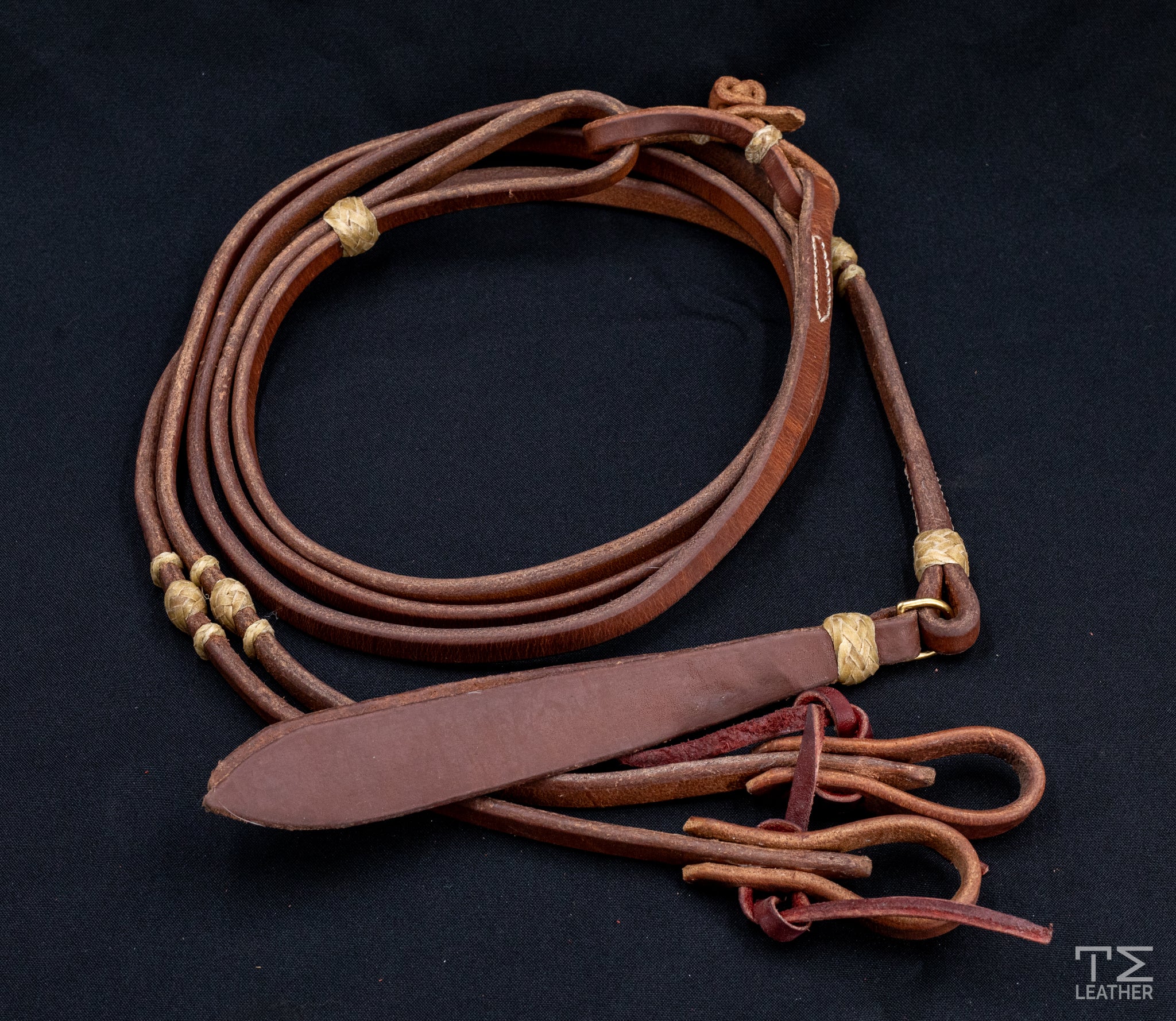 100" Leather Work Romel Reins w/ Rawhide Accents