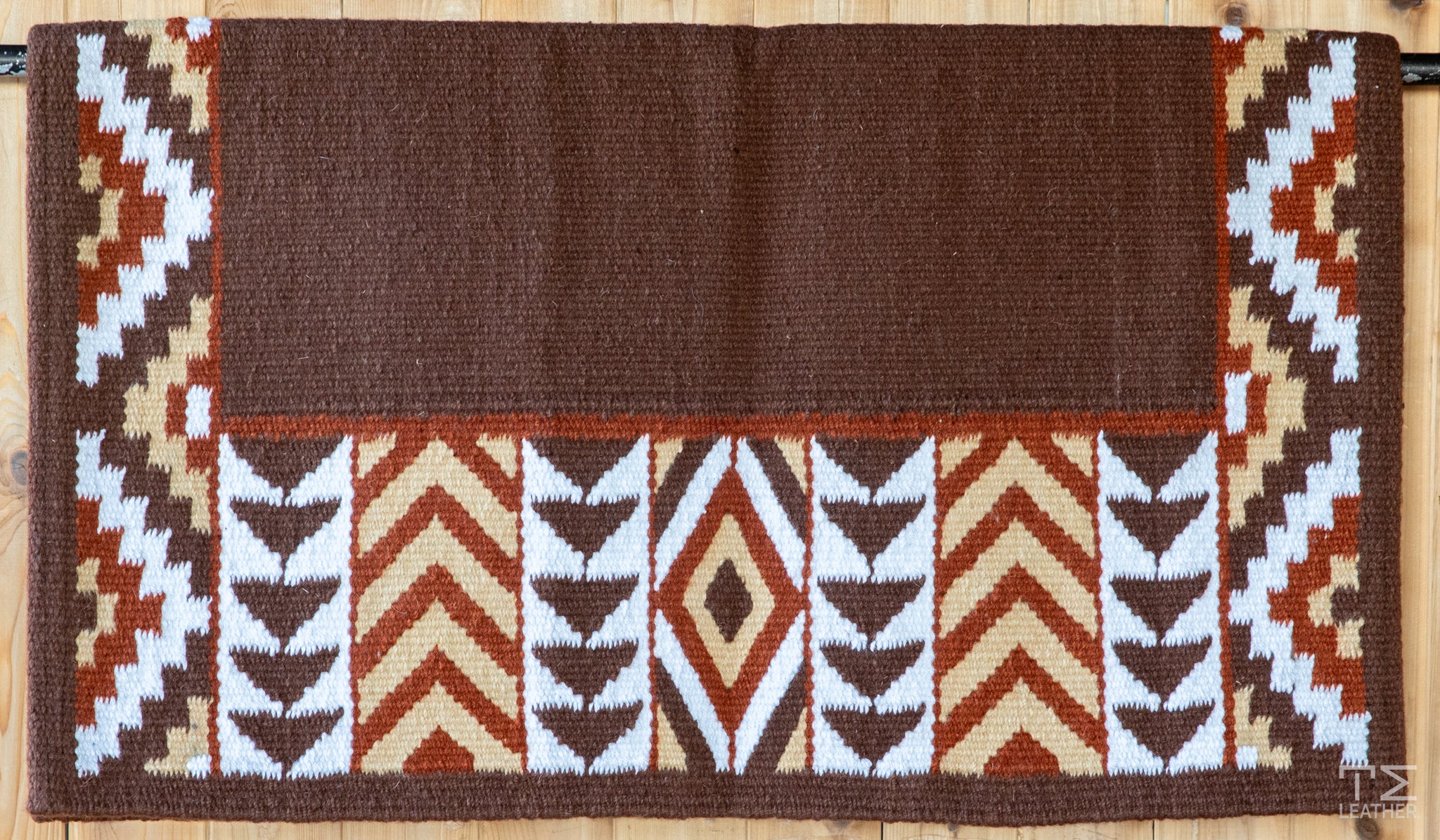 Brown, Sand, Rust w/ White Accents Flat Show Blanket