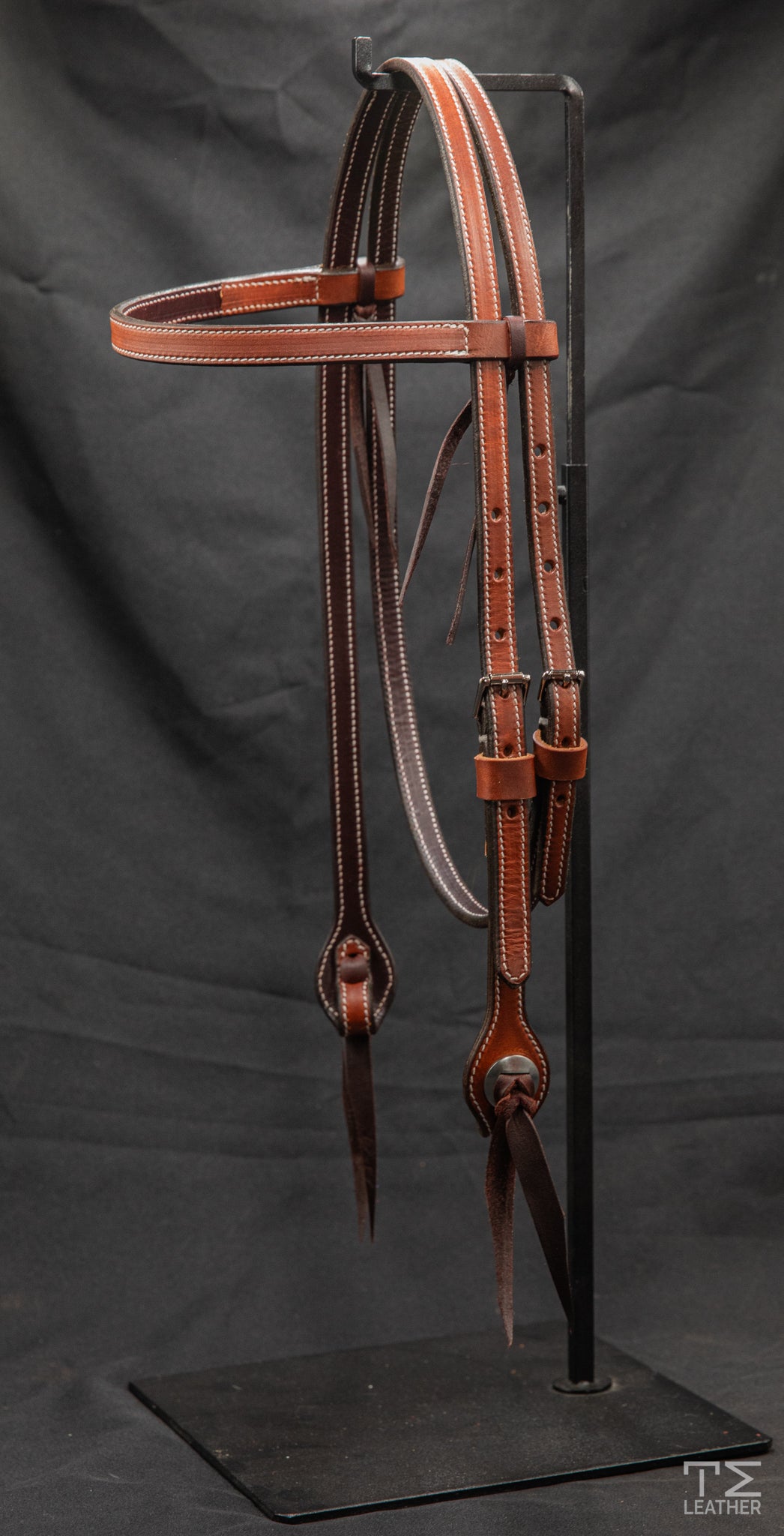 Working Browband Snaffle Bit Headstall w/ Slotted Conchos