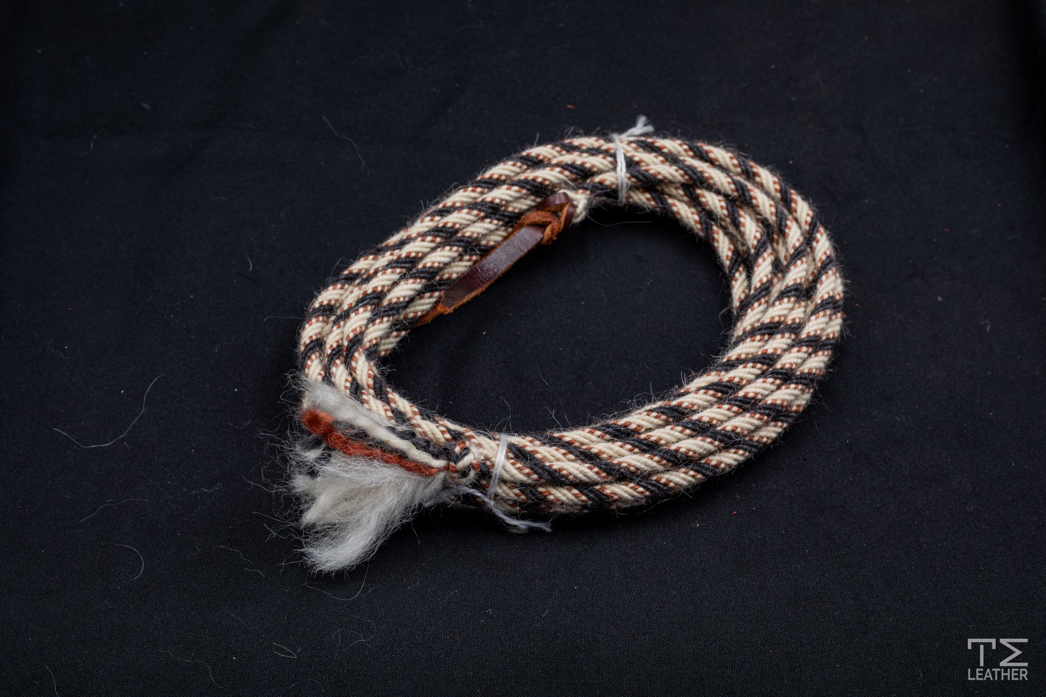 1/4" White, Grey & Copper Mohair Mecate
