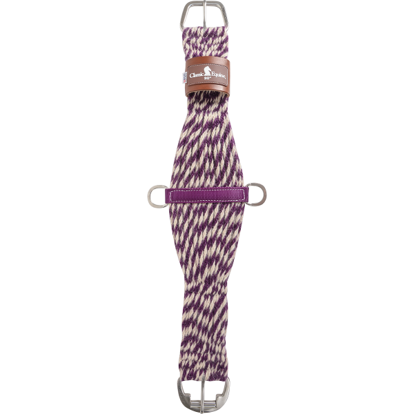 Classic Equine Black and Purple Mohair Roper Cinch