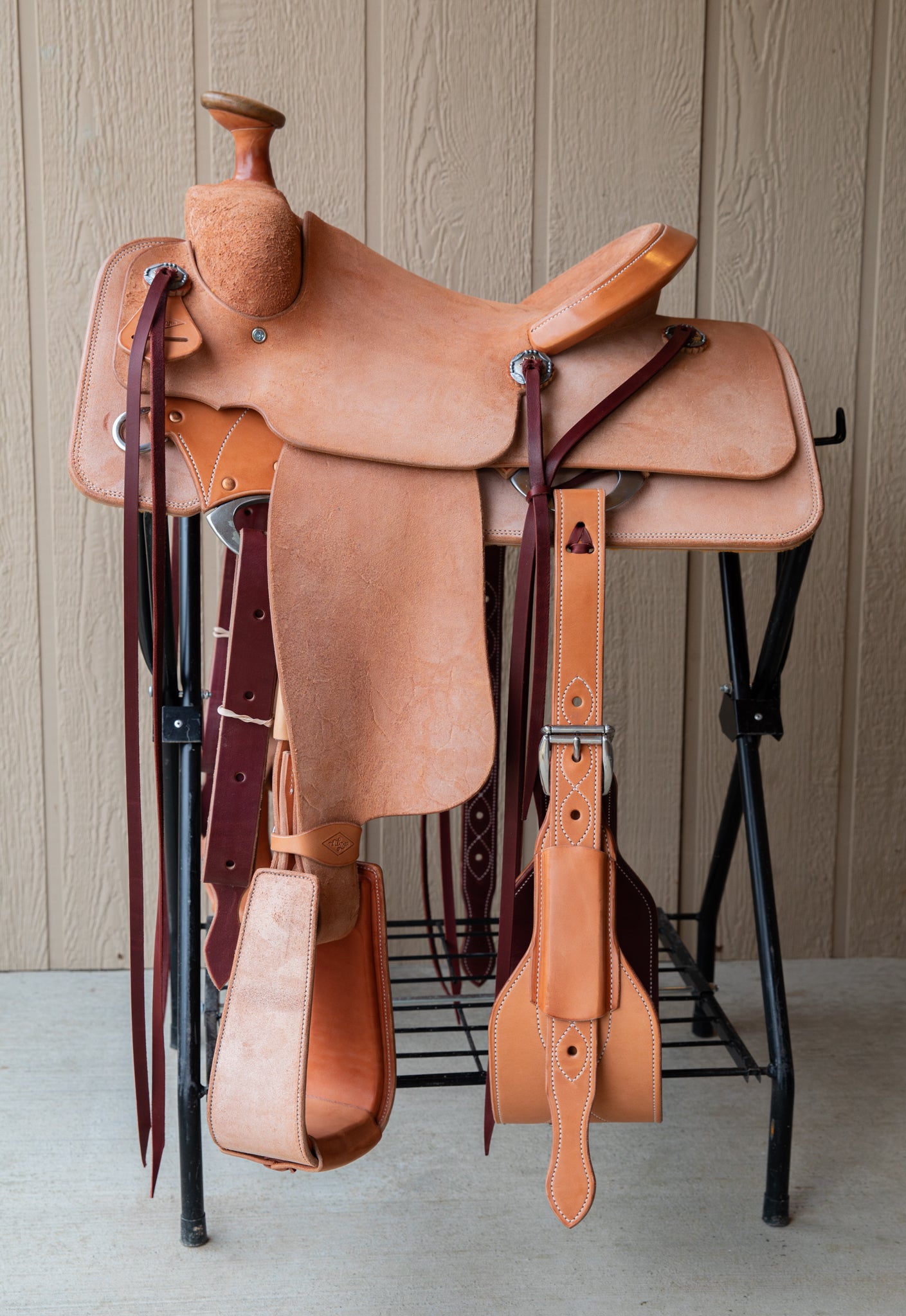 Team Roper Saddle 14" Natural Roughout