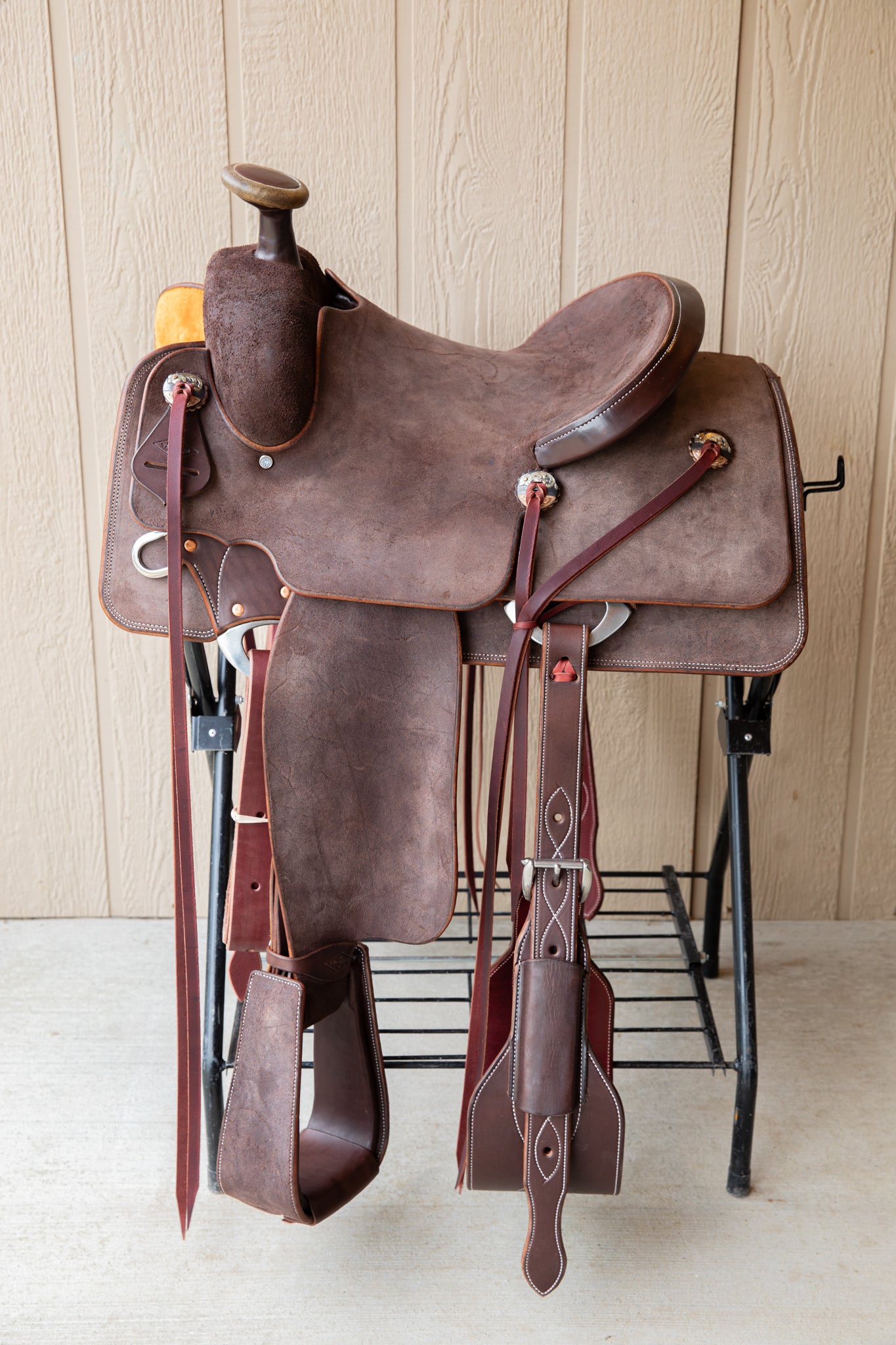 Team Roper Saddle 14" Chocolate Roughout