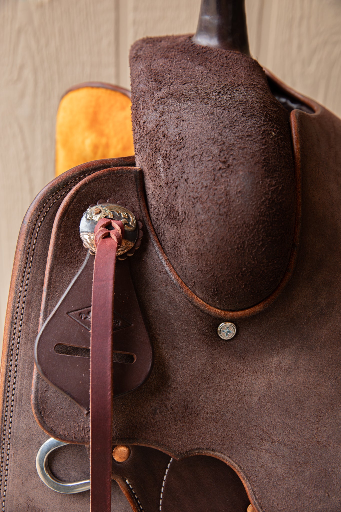 Team Roper Saddle 14" Chocolate Roughout