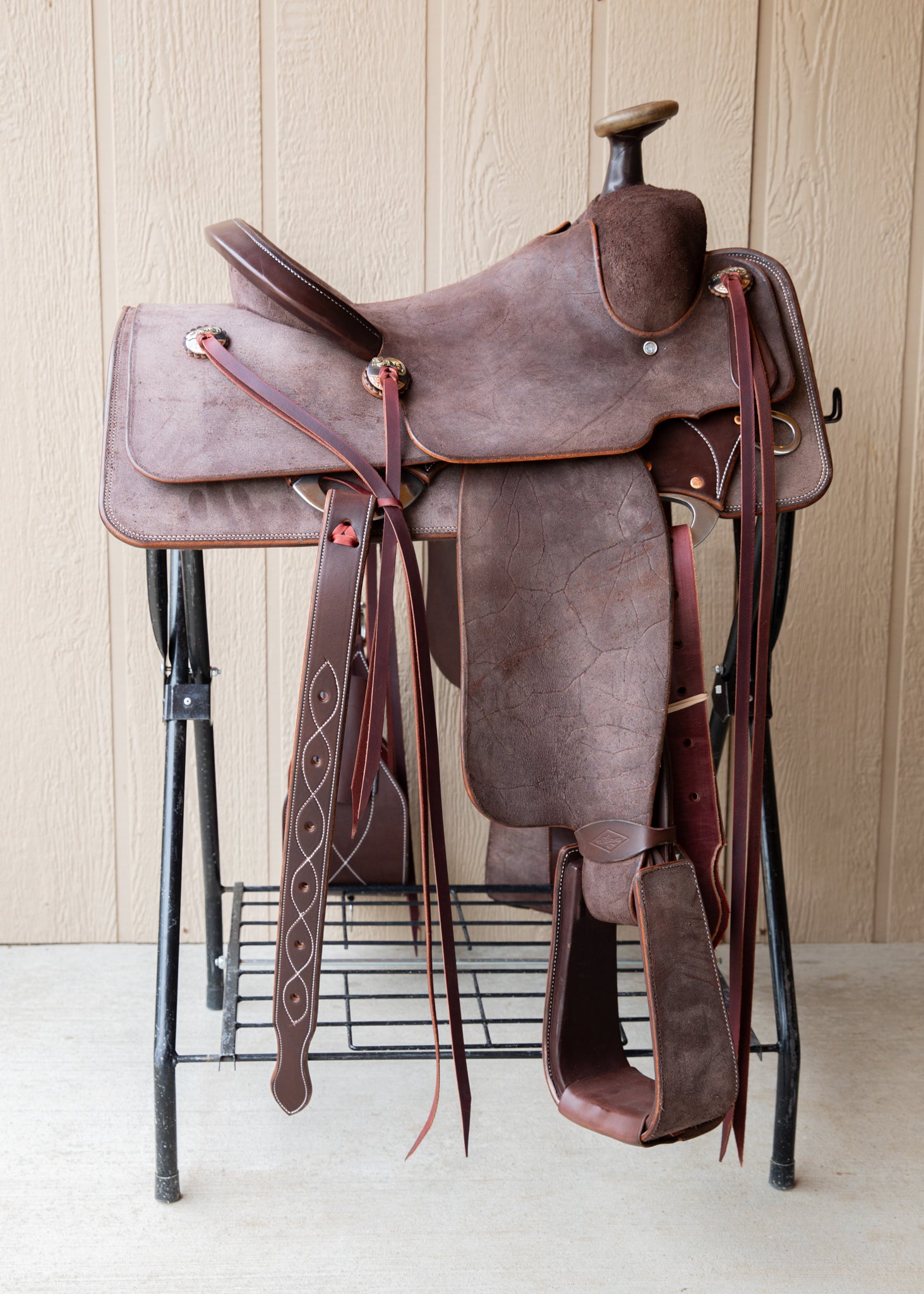 Team Roper Saddle 14" Chocolate Roughout