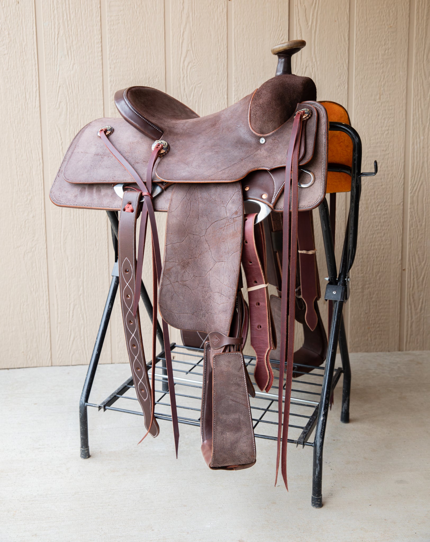 Team Roper Saddle 14" Chocolate Roughout