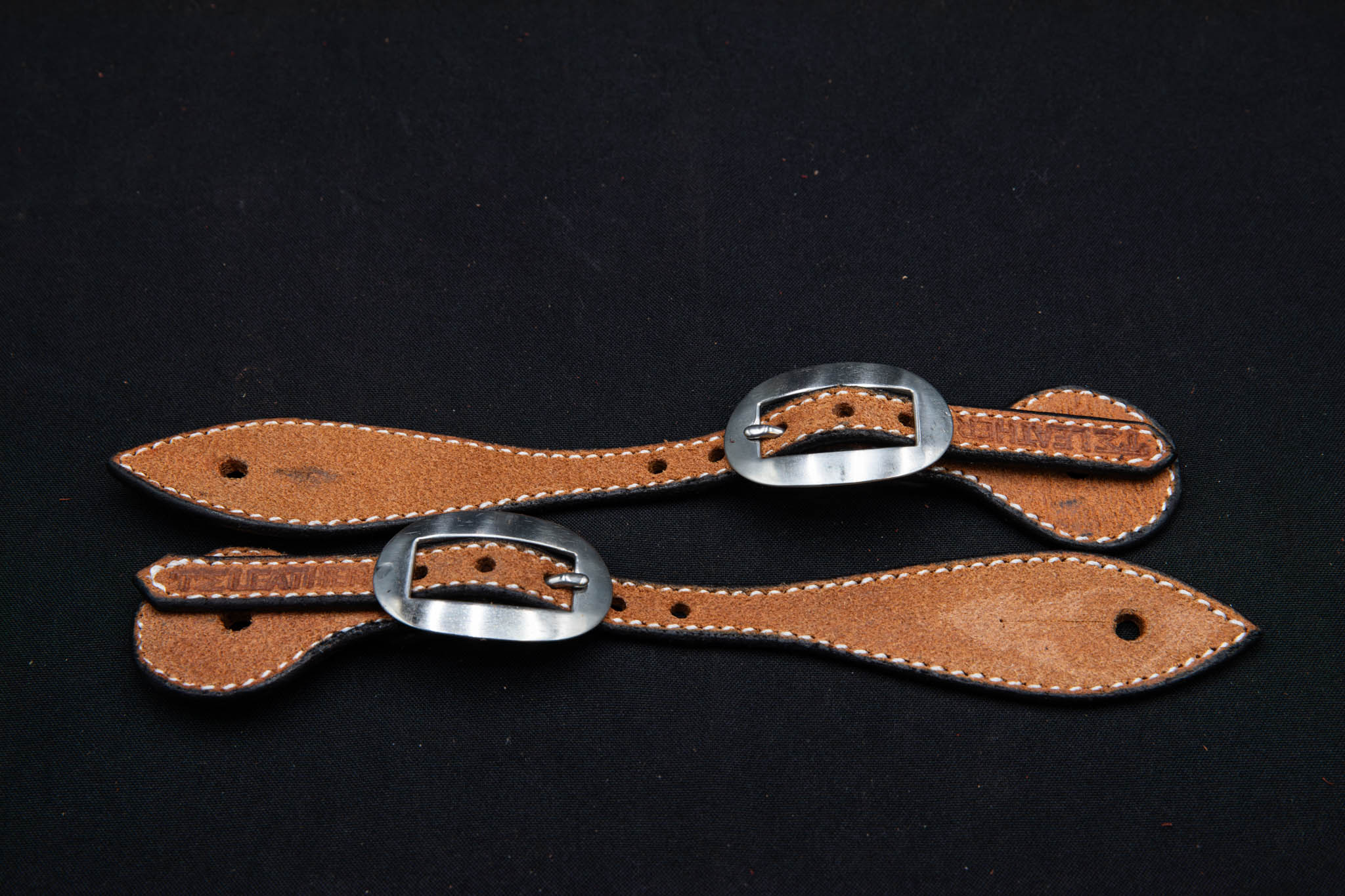 Natural Roughout Spur Straps