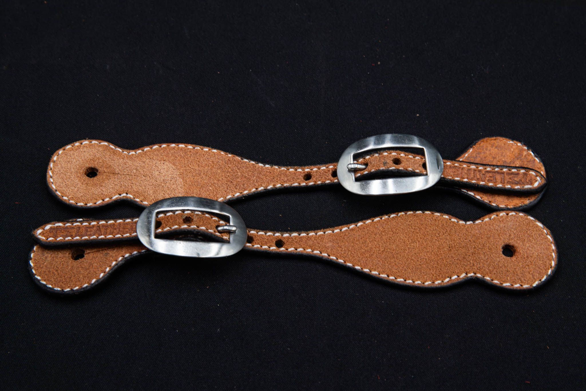 Natural Roughout Spur Straps