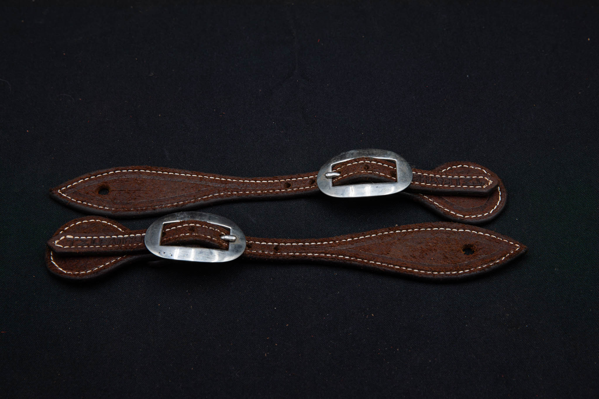 Chocolate Roughout Spur Straps