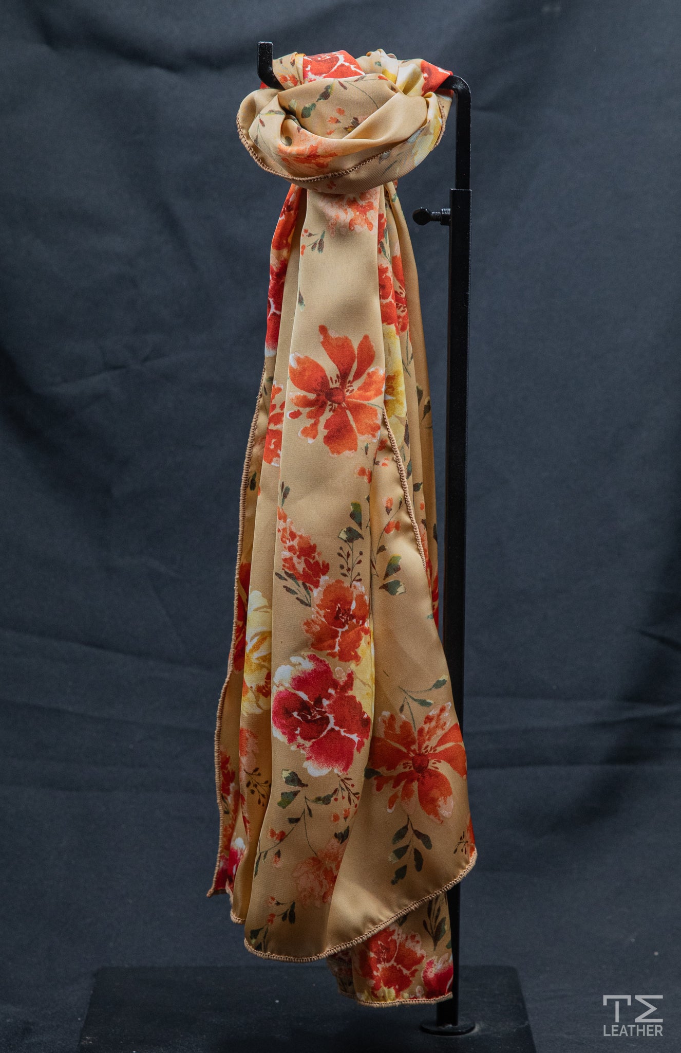 Gold & Coral Floral Wild Rag